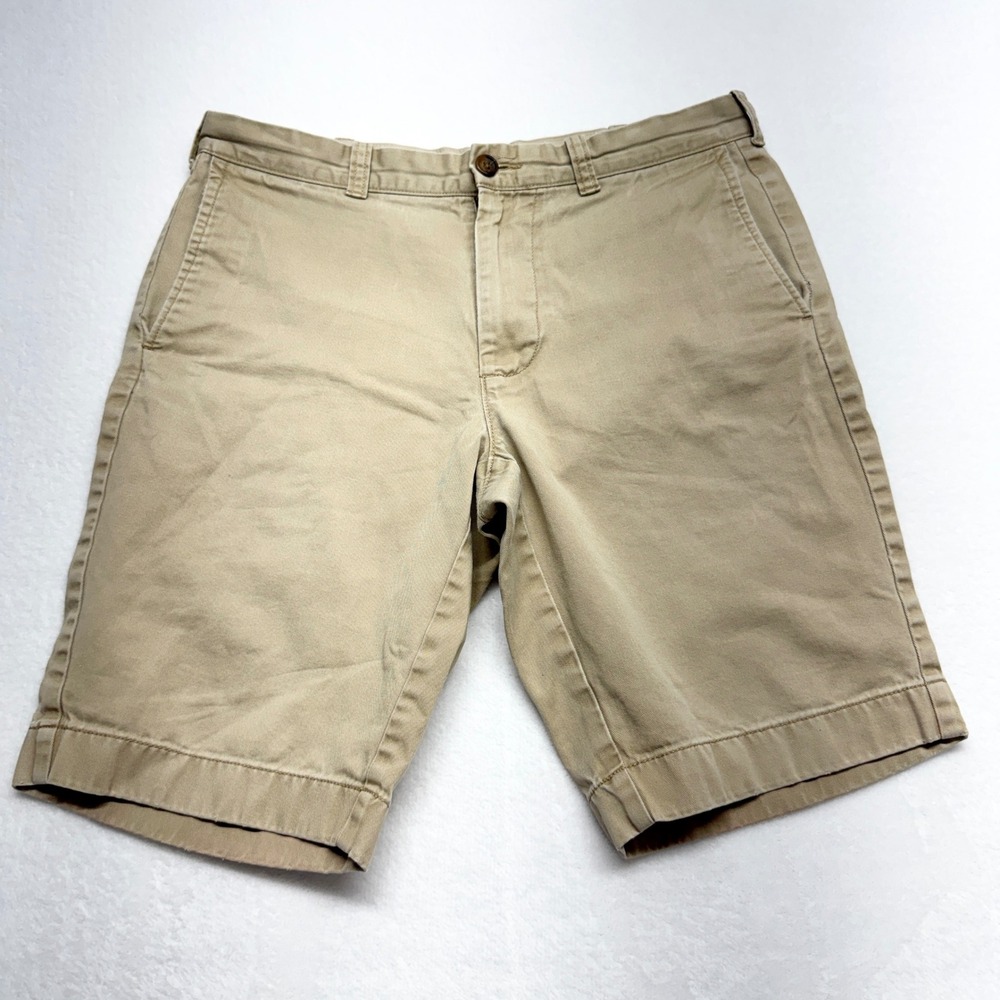 J.Crew Rivington Chino Shorts Mens Size 32 Tan Khaki Cotton Twill Casual Classic